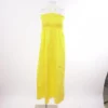 Yellow Solid Maxi Dress