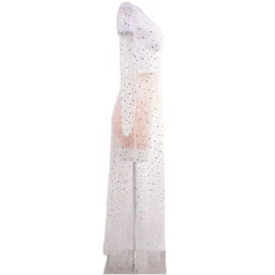 N/A White Polka Dot Maxi Dress -Swimwear Shore 059fc9fb 4eb5 45a9 8ca3 ba1d970b2fe2