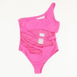 Neon Pink Solid One-Piece