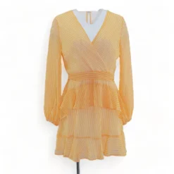 Yellow Striped Mini Dress