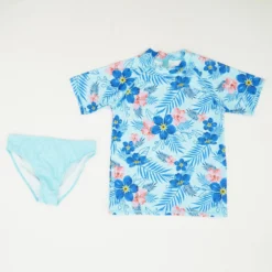 N/A Blue Floral Two-Piece