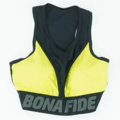 Black Color Block Sports Bra