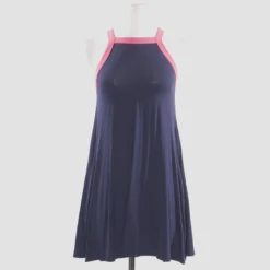 Navy And Pink Keyhole Mini Dress Size XXS