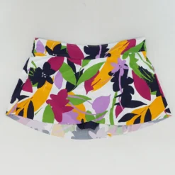 White Graphic Swim Bottom