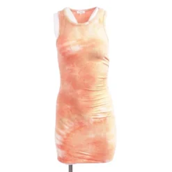 Peach Tie Dye Mini Dress