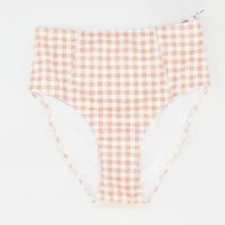 Coral Plaid Swim Bottom