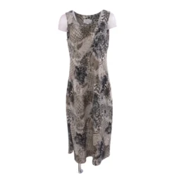 Brown Graphic Maxi Dress