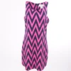 Pink Chevron Midi Dress