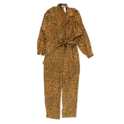 Vintage Brown Animal Print Jumpsuit