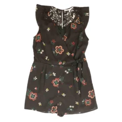 Black Floral Romper
