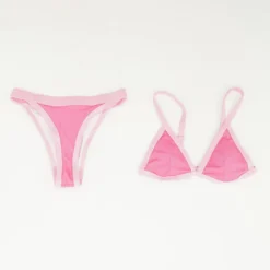 Neon Pink Solid Two-Piece