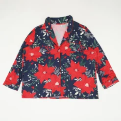 Navy Floral Pajama Top