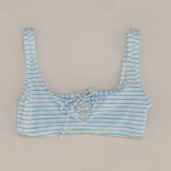 Multi-Color Striped Swim Top