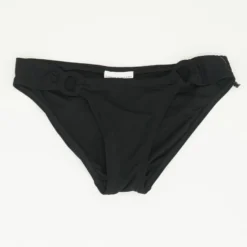 Black Solid Swim Bottom