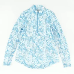 White Graphic Swim Top