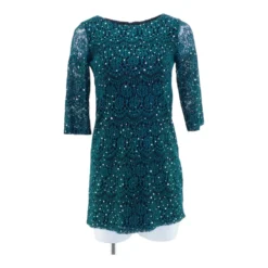 Green Embroidered Detail Formal Dress