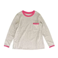 Gray Solid Pajama Top