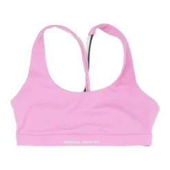 Spiritual Gangster Pink Solid Sports Bra