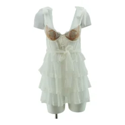 White Embroidered Detail Intimate