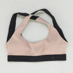 Mauve Color Block Sports Bra