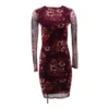 Maroon Floral Midi Dress