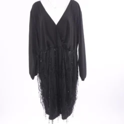 Black Solid Formal Dress