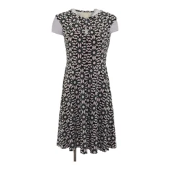 Ivory Graphic Midi Dress