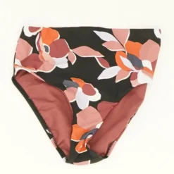Black Floral Swim Bottom