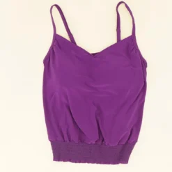 Purple Solid Swim Top