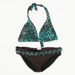 Brown Solid Two-Piece