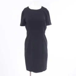 Liz Claiborne 90's Short Sleeve Black Midi Dress