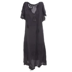 Black Embroidered Detail Cover-Up