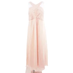 Peach Solid Formal Dress