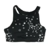 Spiritual Gangster Black Stars High Neck Sports Bra