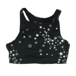 Spiritual Gangster Black Stars High Neck Sports Bra