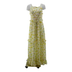 Betsey Johnson White Floral Maxi Dress