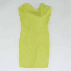 Neon Green Solid Mini Dress