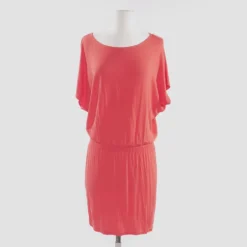 Coral Pink Cinch Waist Dress Size S