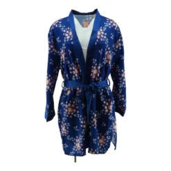 Navy Floral Robe