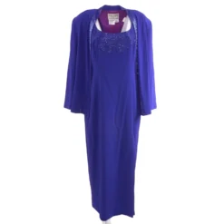 80's Beaded Two-Piece Formal Dress And Jacket