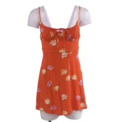 Urban Outfitters Orange Floral Mini Dress
