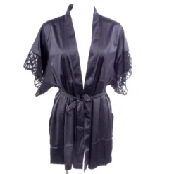 Black Solid Robe