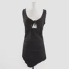 Venus Black Ruched Keyhole Dress