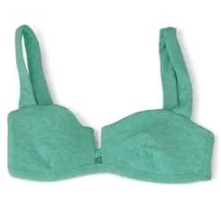 Green Solid Swim Top