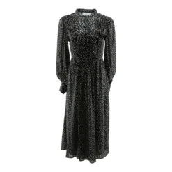 Black Polka Dot Midi Dress