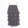 Charcoal Solid Mini Dress