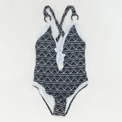 Black Geometric One-Piece