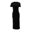 Zara Black Solid Maxi Dress