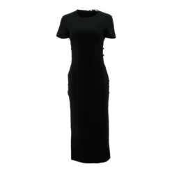 Zara Black Solid Maxi Dress