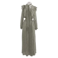 Green Geometric Maxi Dress